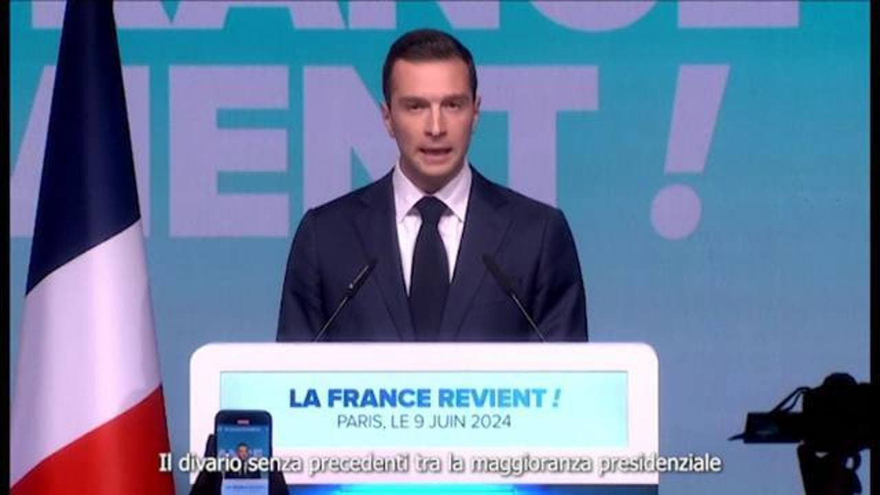 Europee in Francia, Bardella: "Questo voto è il rifiuto della politica di Macron"