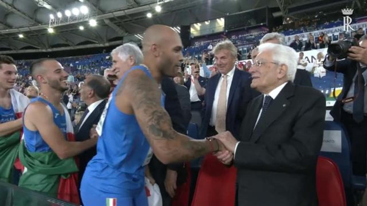 Europei di atletica, Mattarella in tribuna si congratula con Iapichino, Jacobs e gli altri vincitori italiani
