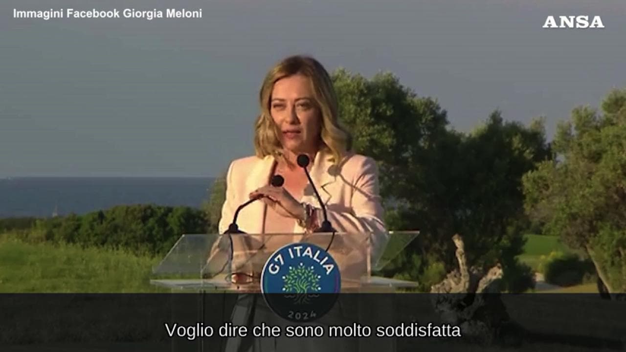 Meloni: "Accordo al G7 su asset russi, non e' una confisca"