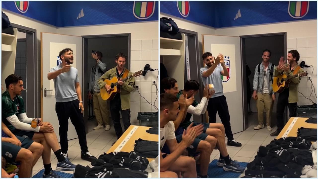 Euro 2024, Rocco Hunt canta "Musica Italiana" negli spogliatoi della Nazionale