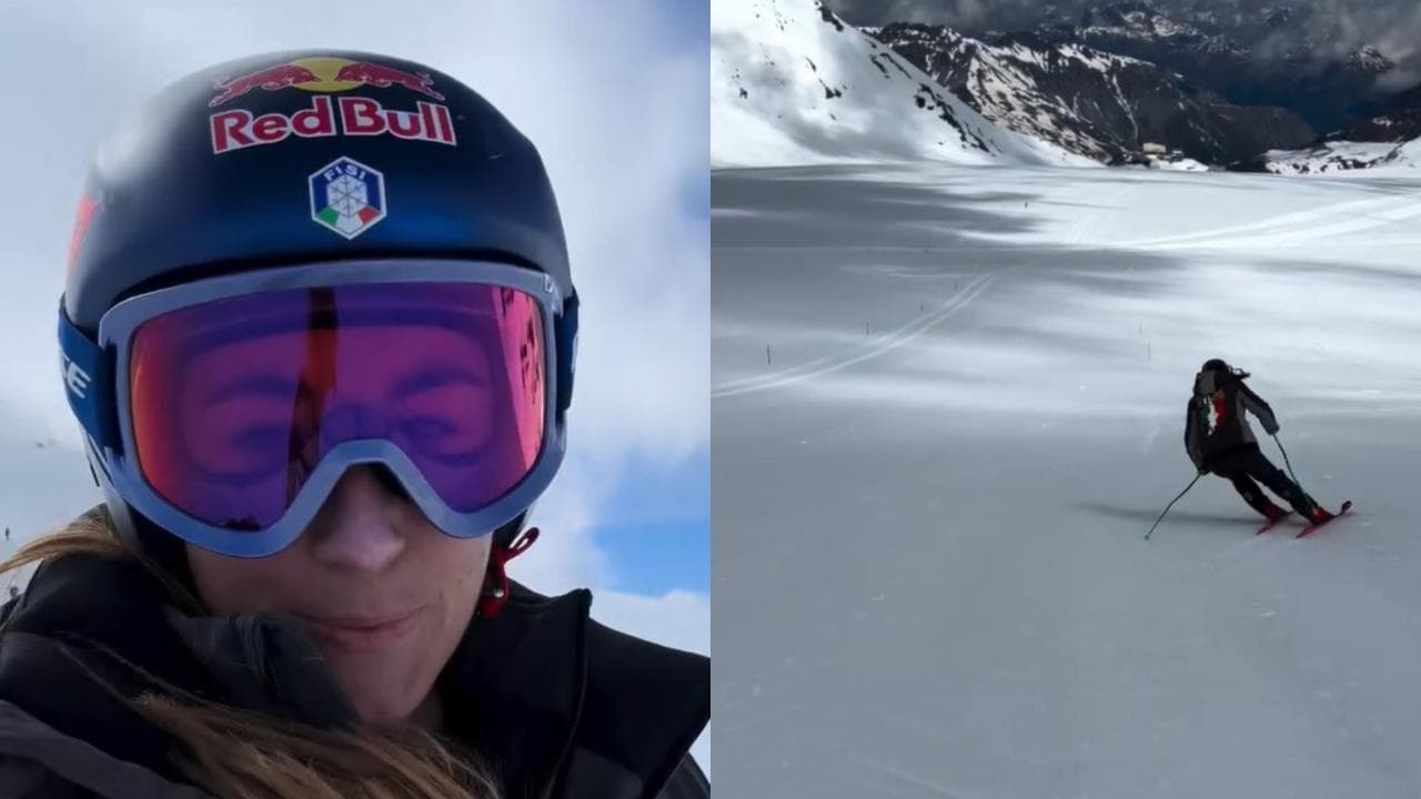 Sofia Goggia torna sugli sci quattro mesi dopo l'infortunio