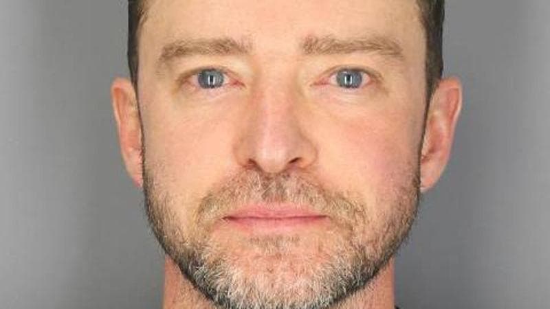 La foto di Justin Timberlake rilasciata dal Sag Harbor Police Department