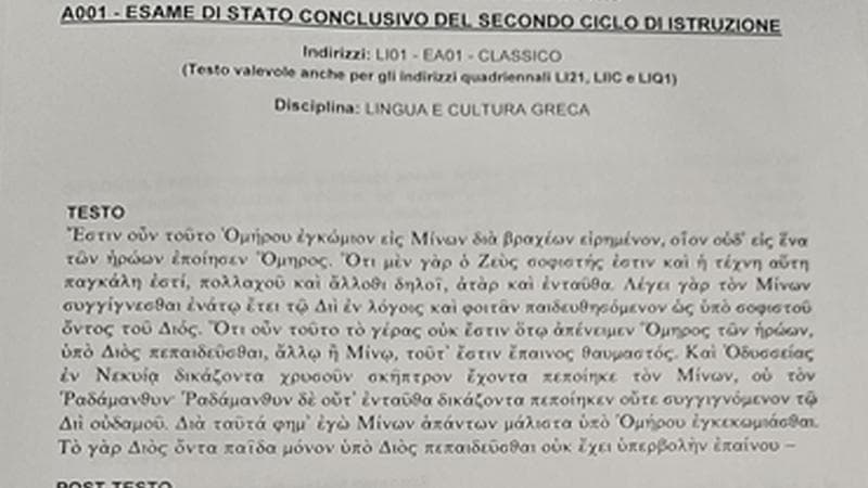 Platone, ecco la traduzione del testo 'Minosse o della legge'