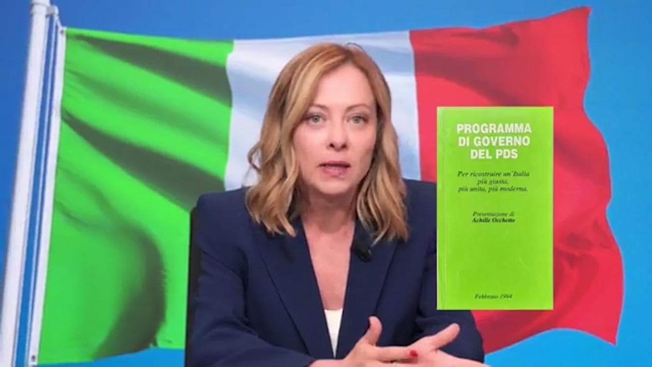 Meloni: "Su riforme e premierato Occhetto più avanti di Schlein"