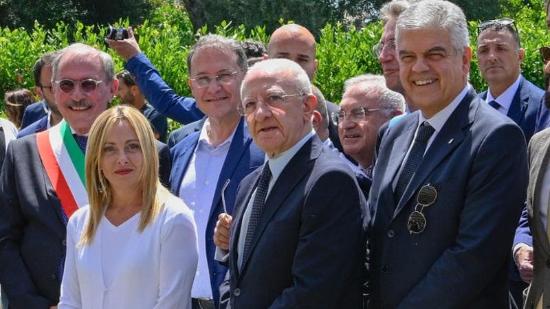 La premier con il ministro Sangiuliano