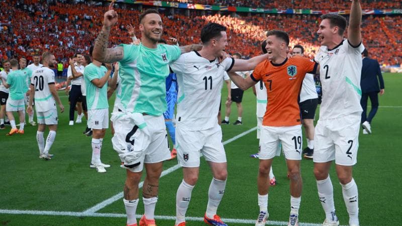 L'Austria festeggia il primo posto nel girone