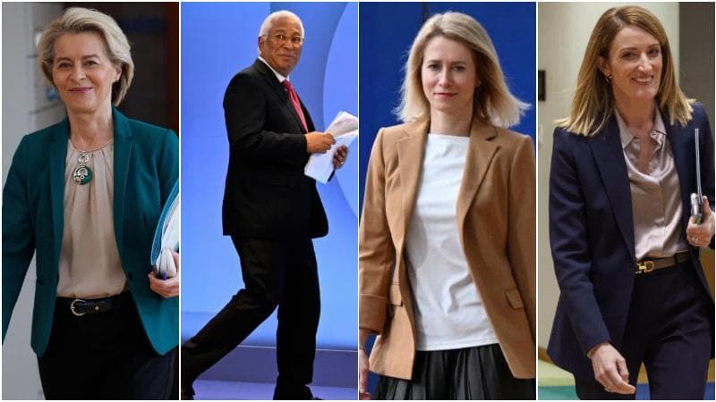 Da sinistra: von der Leyen, Costa, Kallas, Metsola