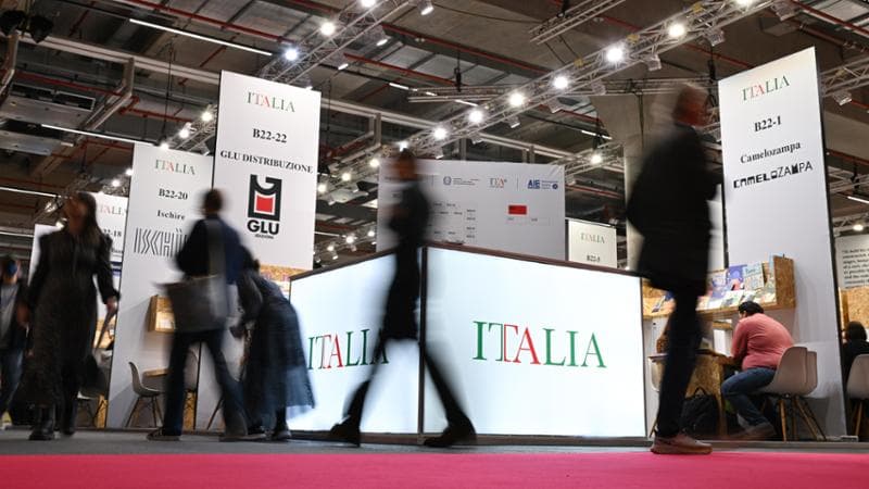 Buchmesse, stand dell'Italia (Photo by Arne Dedert/picture alliance via Getty Images)
