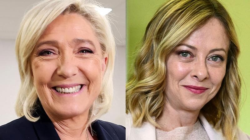Marine Le Pen e Giorgia Meloni
