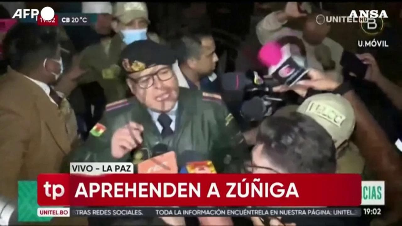 Bolivia: il momento dell'arresto del generale Zuniga dopo il tentato colpo di stato