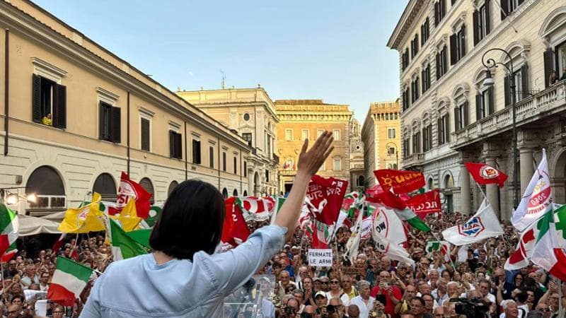 La manifestazione unitaria dei giorni scorsi contro le riforme del centrodestra