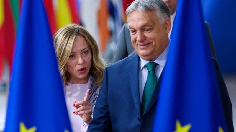 Giorgia Meloni e Viktor Orban