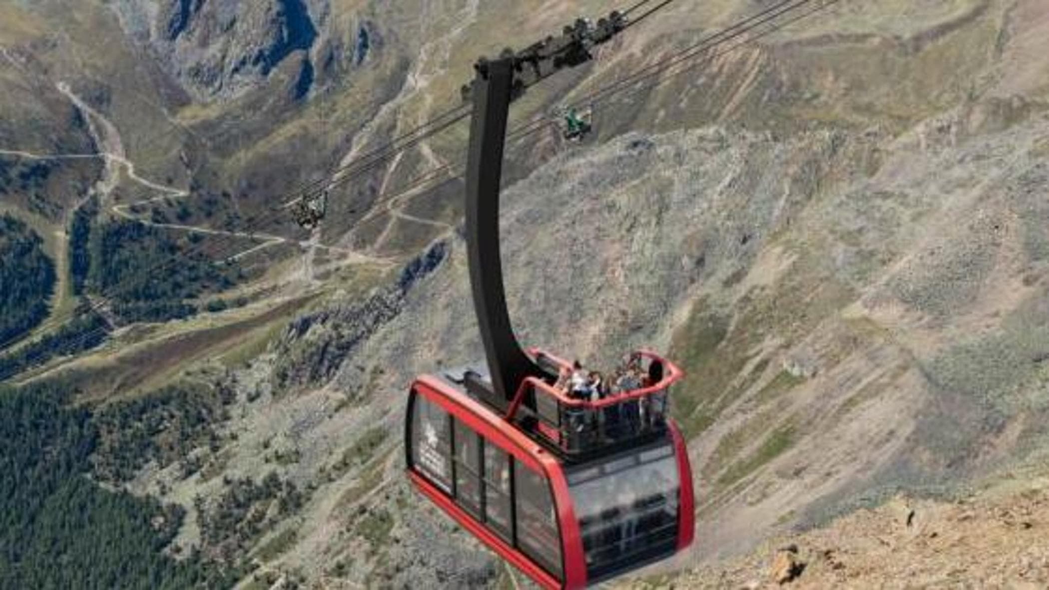 Bolzano, Val Senales buzulu için yeni cabrio teleferiği