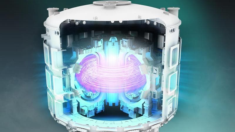 L'immagine di un reattore per la fusione nucleare
