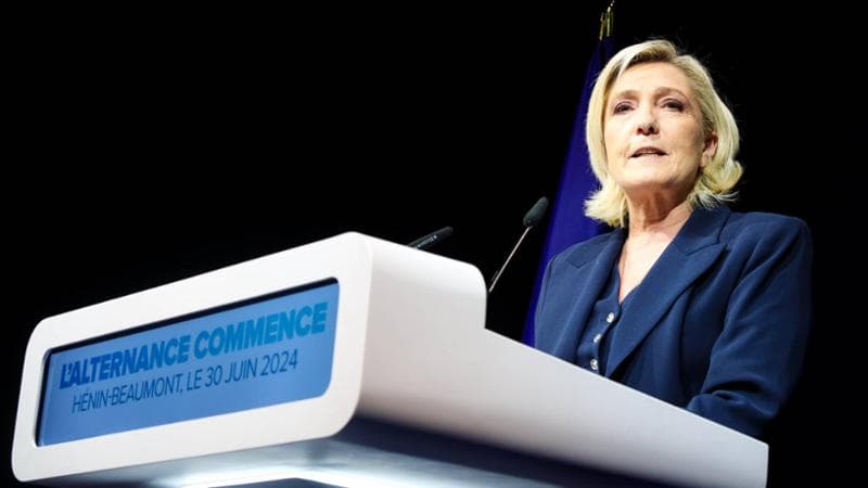 Le Pen parla dopo le prime proiezioni