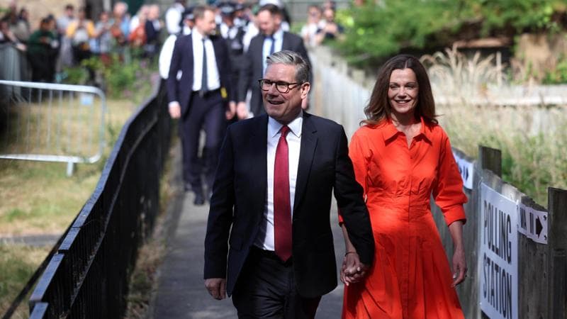 Keir Starmer con la moglie Victoria

