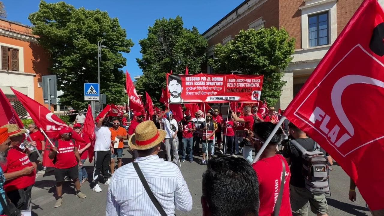 Manifestazione Cgil a Latina