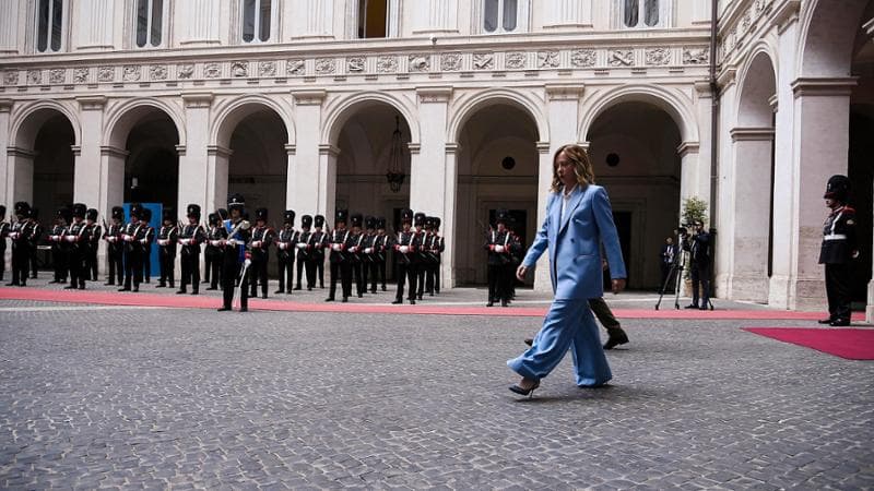 Giorgia Meloni a Palazzo Chigi
