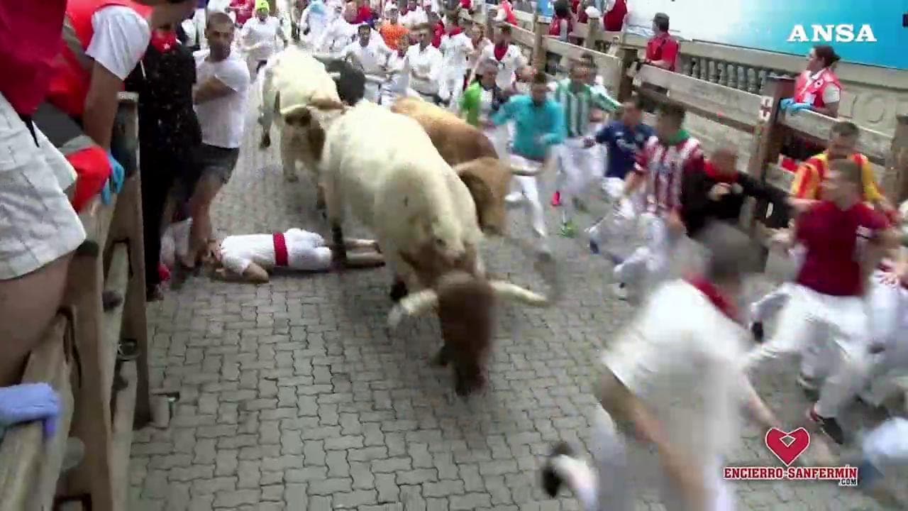 San Firmino, torna la corsa dei tori per le strade di Pamplona: nel primo giorno sei feriti