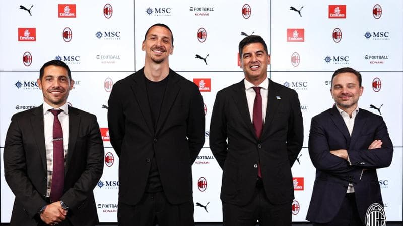 Fonseca (terzo da sinistra) con Ibrahimovic