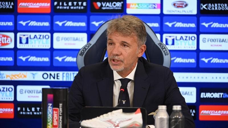 Baroni in conferenza (foto sslazio)