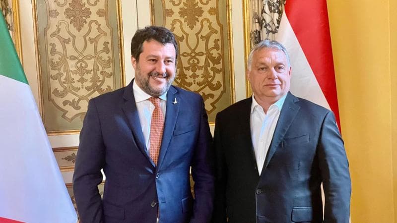 Patrioti in marcia senza Meloni. Salvini: se vota Ursula è la sua fine