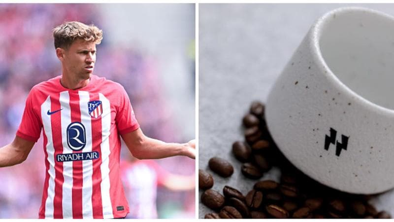 Marcos Llorente, un caffè nero col logo nazista