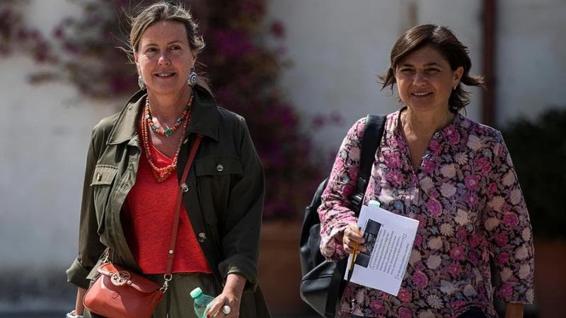 Beatrice Lorenzin con Debora Serracchiani in occasione della direzione del Partito Democratico presso la sede del Pd del Nazareno, Roma, 19 giugno 2023. ANSA/ANGELO CARCONI