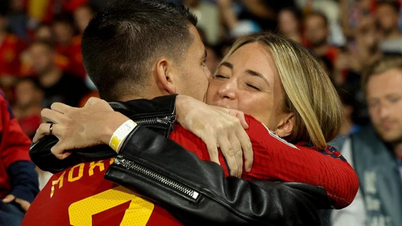 Alvaro Morata con la moglie, Alice Campello