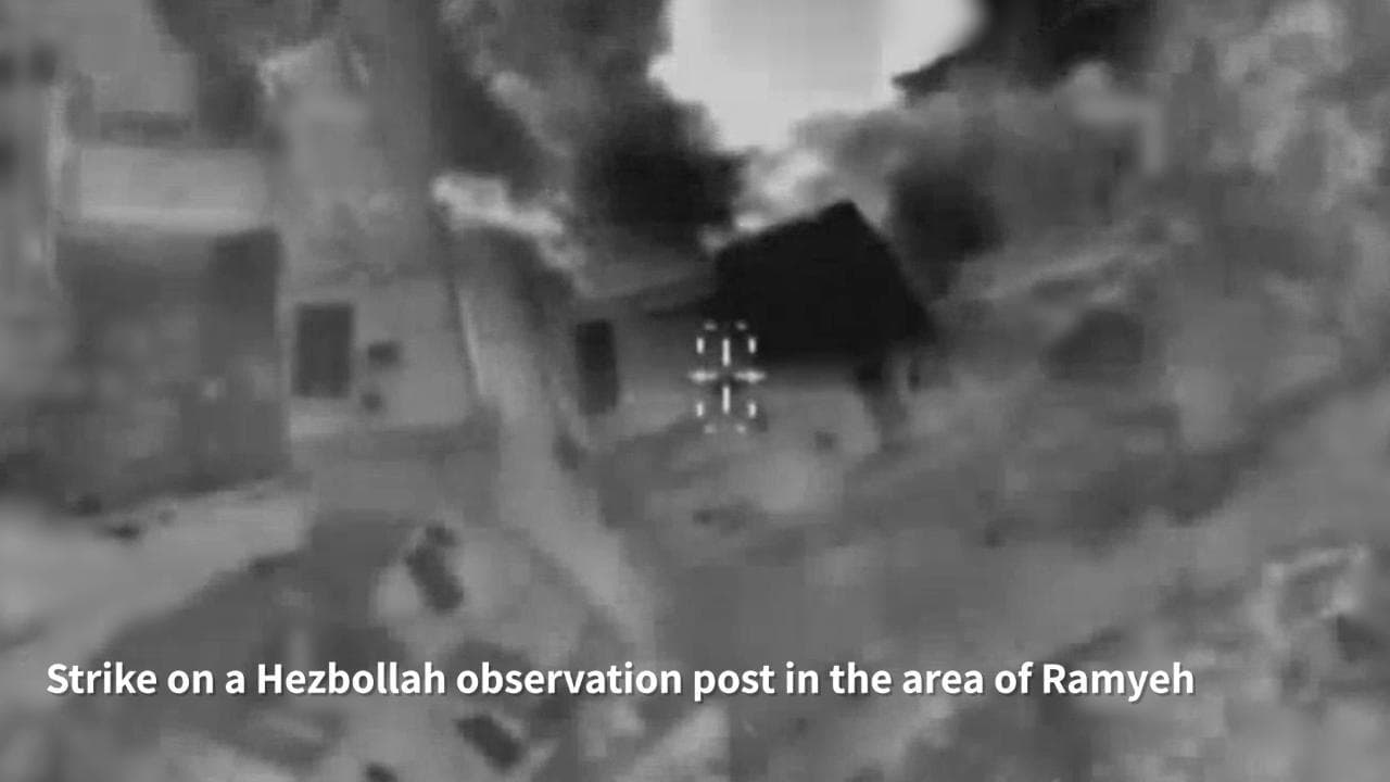 Libano, un posto di osservazione di Hezbollah e un lanciamissili distrutti dall'aviazione israeliana