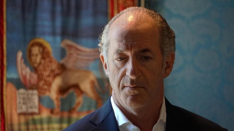 Il Presidente della Giunta Regionale del Veneto Luca Zaia al termine della conferenza stampa di presentazione dell’aggiornamento sul Recupero Liste di Attesa nella Sanità Pubblica, a Palazzo Balbi, sede della Giunta Regionale, Venezia 2 luglio 2024. ANSA/ANDREA MEROLA NPK                               