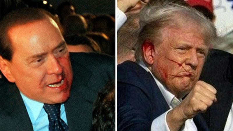 Berlusconi e Trump, l’istinto del leader. Usare il corpo ferito per conquistare voti