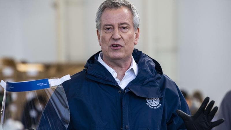 L&rsquo;ex sindaco di New York, Bill de Blasio
