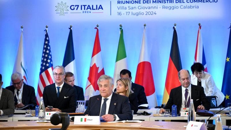 Il ministro degli Esteri Antonio Tajani al G7 del Commercio di Villa San Giovanni