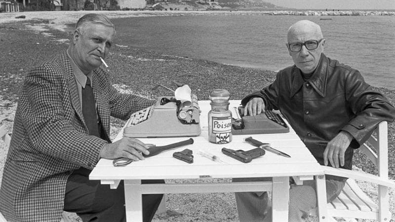 Thomas Narcejac e Pierre Boileau su una spiaggia (Jean-Claude Deutsch/Paris Match via Getty Images)