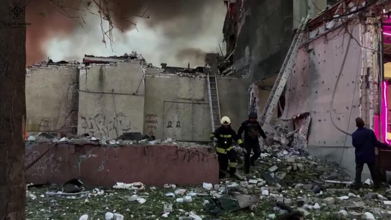 Ucraina, raid russo sulla città di Cherkasy: almeno sette i feriti