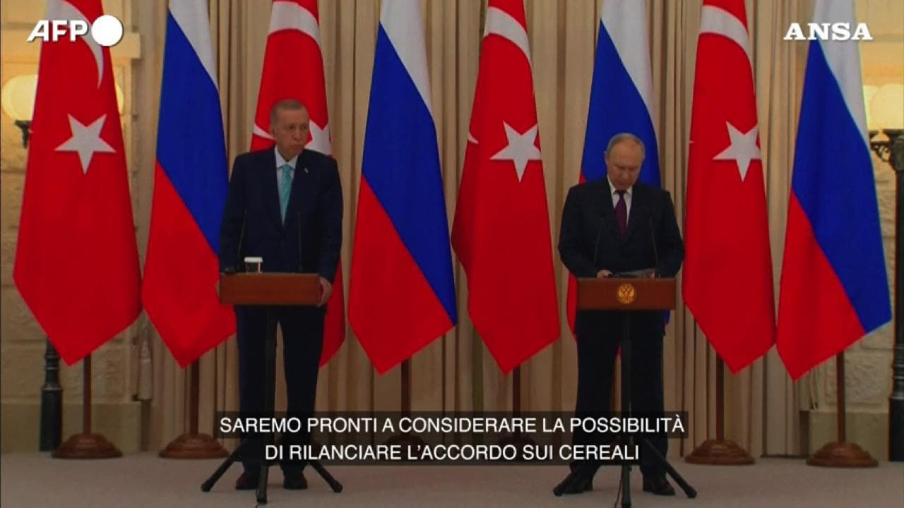 Putin: "Sì all'intesa sul grano se sarà consentito l'export dei prodotti agricoli russi"