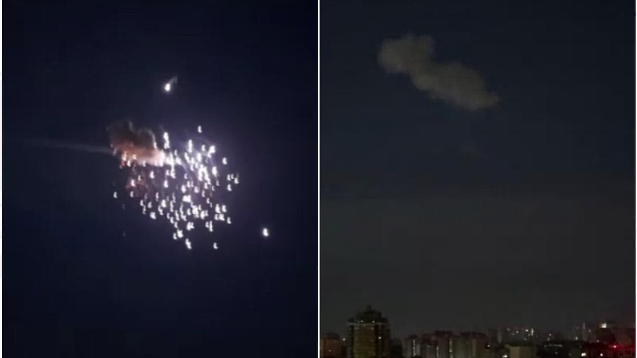 Kiev, attacco di droni russi: le esplosioni nel cielo della città