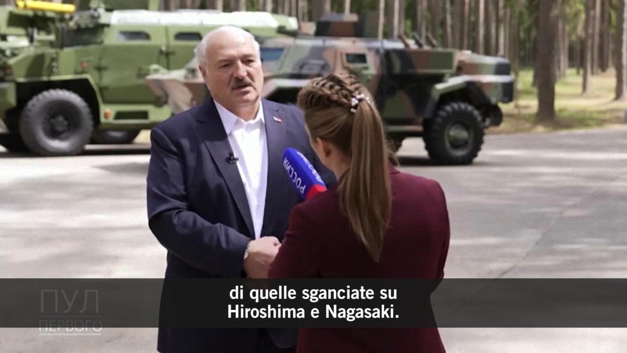 Lukashenko: "La Bielorussia ha ricevuto dalla Russia bombe atomiche tre volte più potenti di quelle sganciate su Hiroshima e Nagasaki"