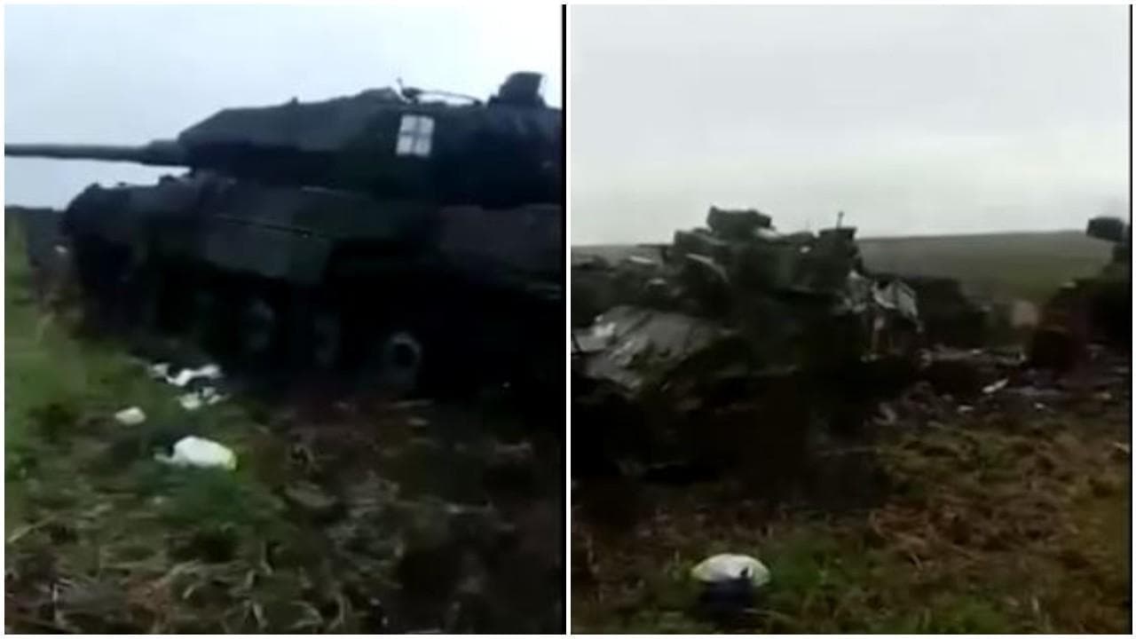 La Russia diffonde un video con tank Leopard tedeschi e mezzi americani distrutti