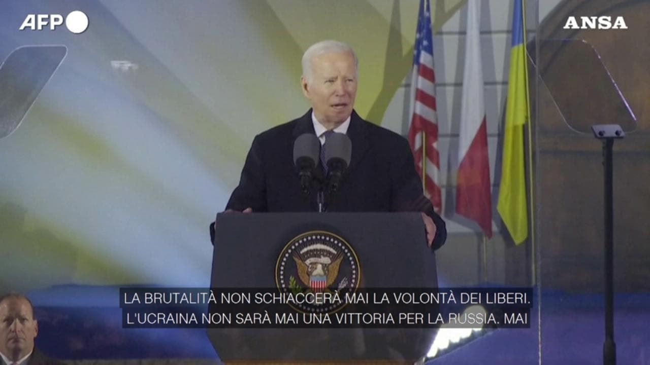 Biden a Varsavia: "L'Ucraina non sarà mai una vittoria per la Russia"