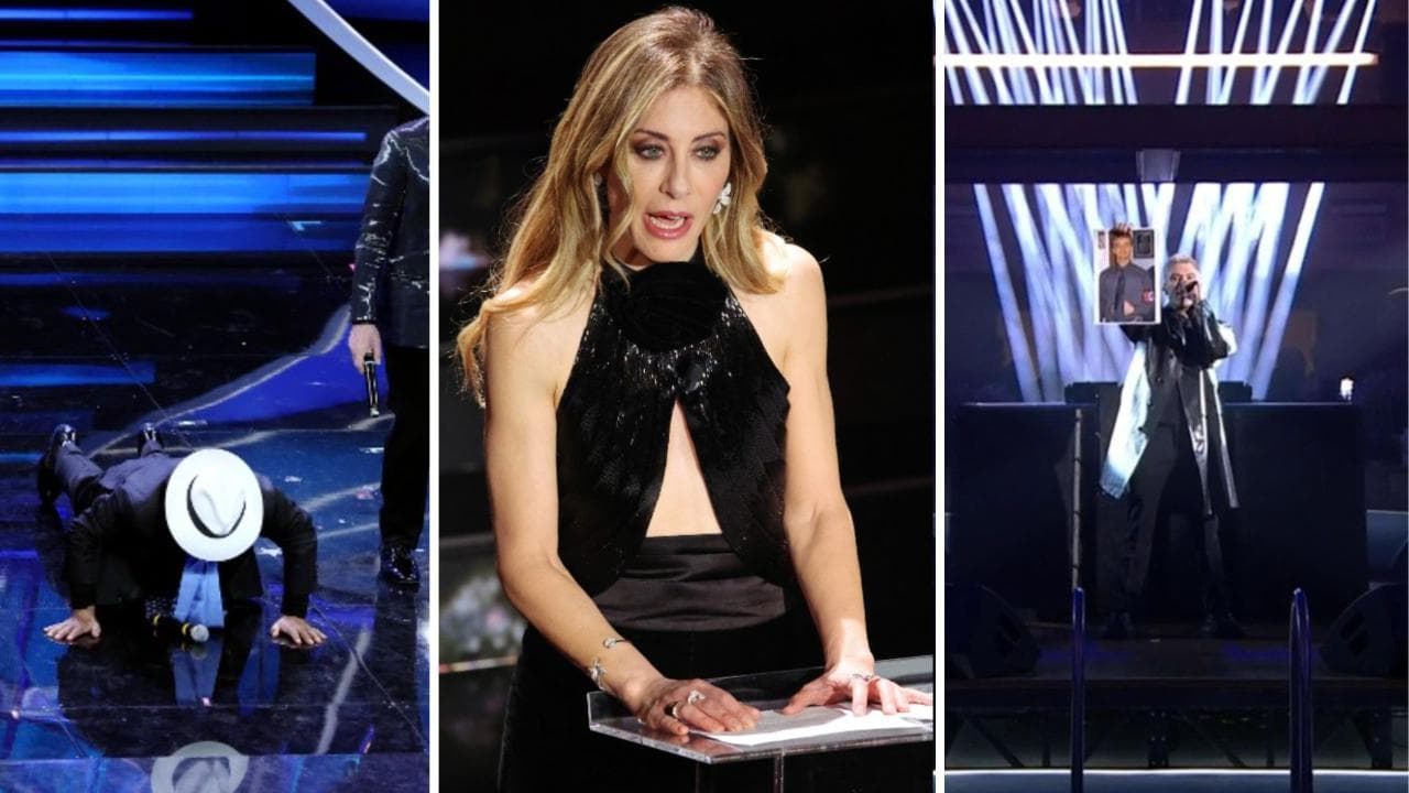 Sanremo 2023, dalle flessioni di Al Bano all'attacco di Fedez: la seconda serata in 5 momenti