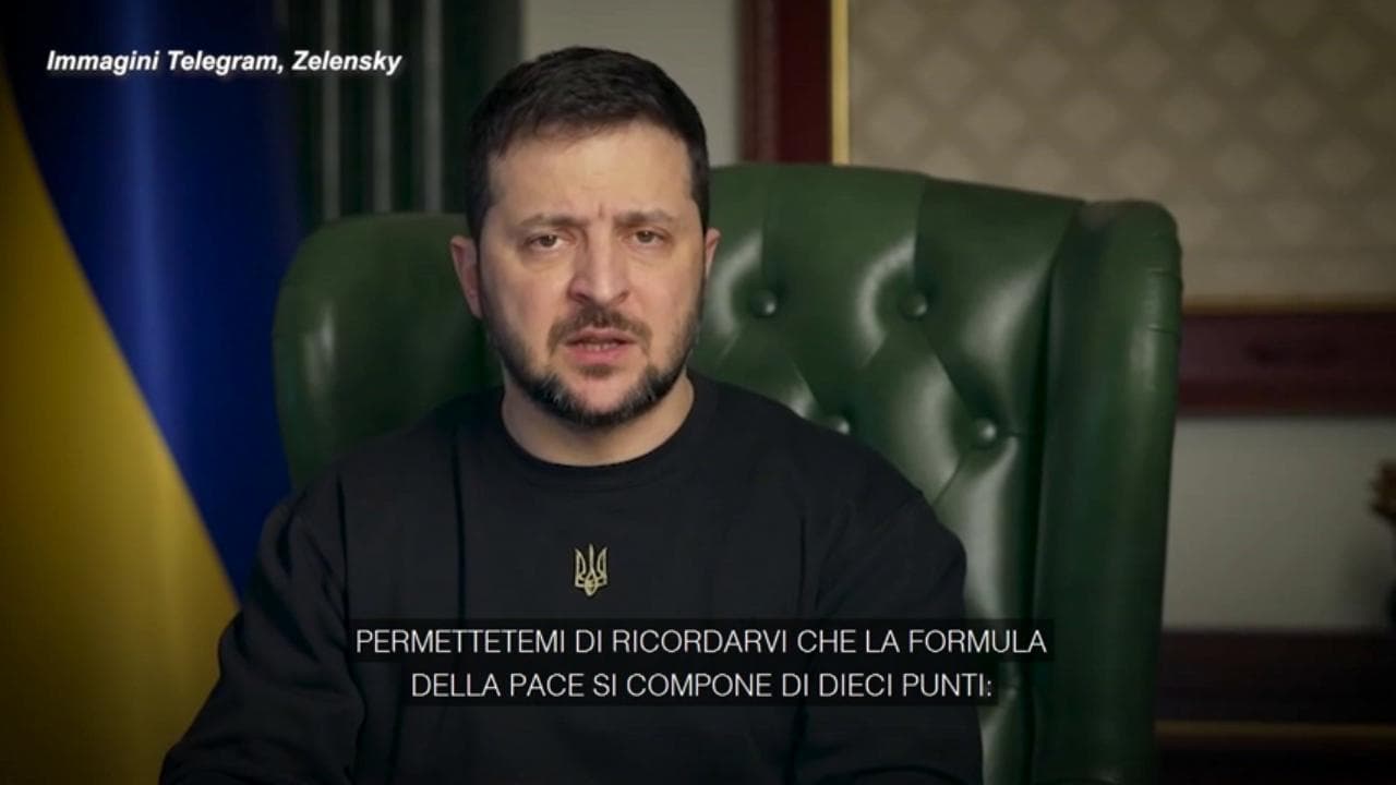 Ucraina, Zelensky: "Coinvolgere il mondo sull'attuazione della formula di pace"