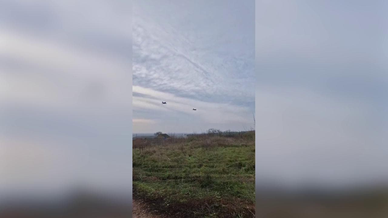 I caccia ucraini in azione sulla prima linea