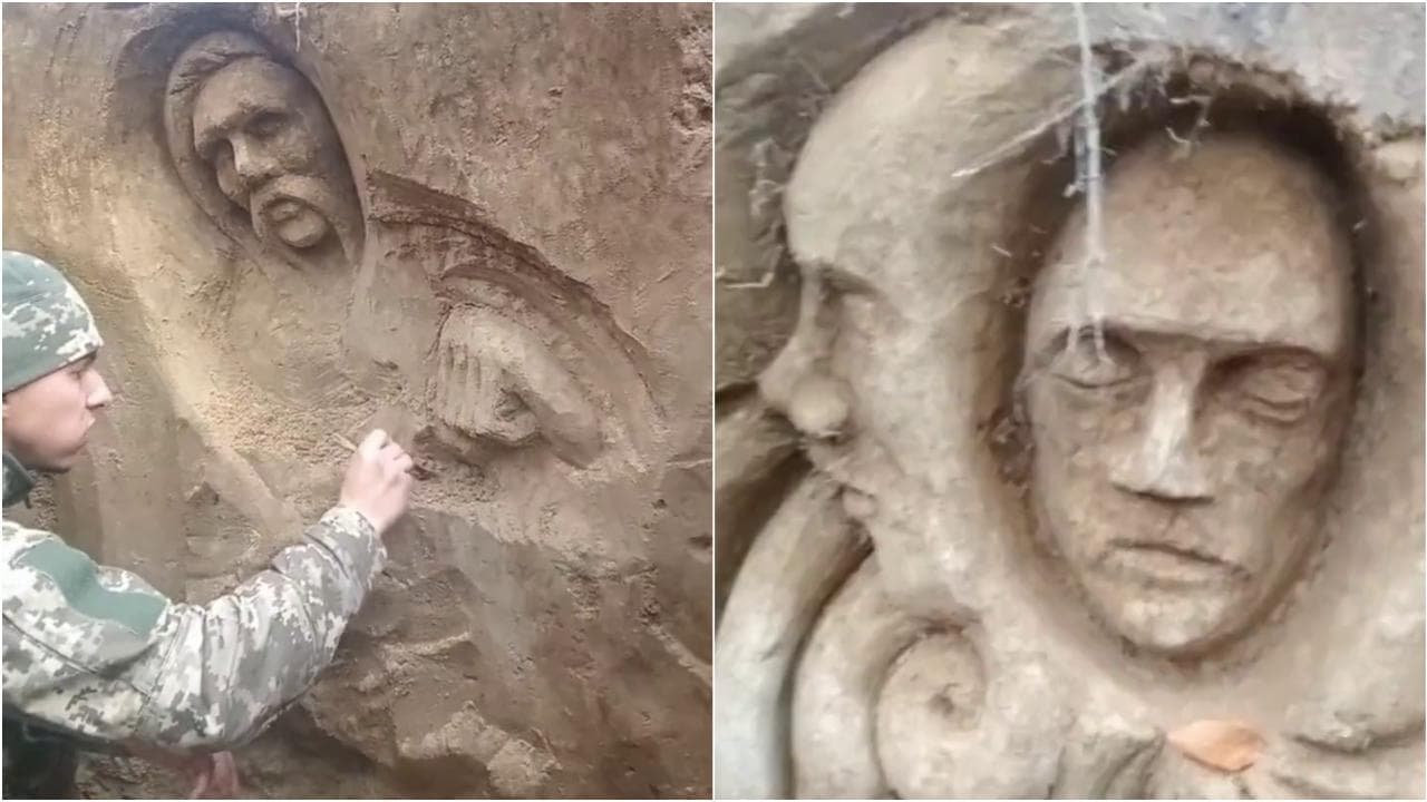 Le sculture del soldato nella trincea: corpi imprigionati nel fango