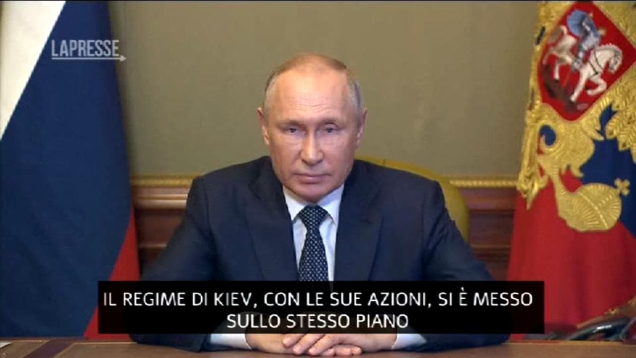 Putin: "Il regime di Kiev è un gruppo terroristico. Al prossimo attacco risponderemo duramente"