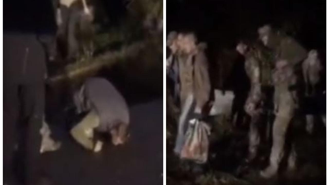 I prigionieri del battaglione Azov baciano a terra dopo la liberazione: “Siamo a casa, grazie a Dio”