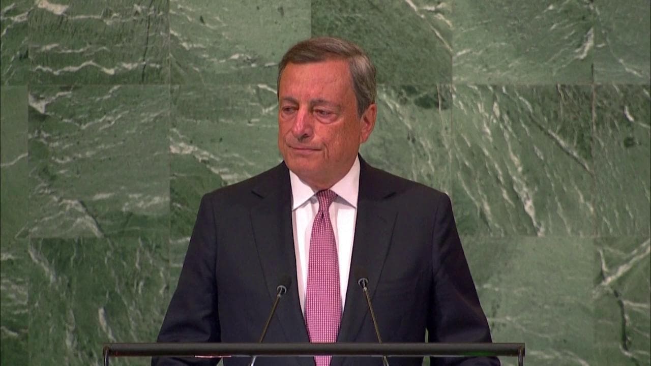 ONU, il discorso di Mario Draghi: "Nostro obiettivo è una pace ritenuta accettabile dall'Ucraina"