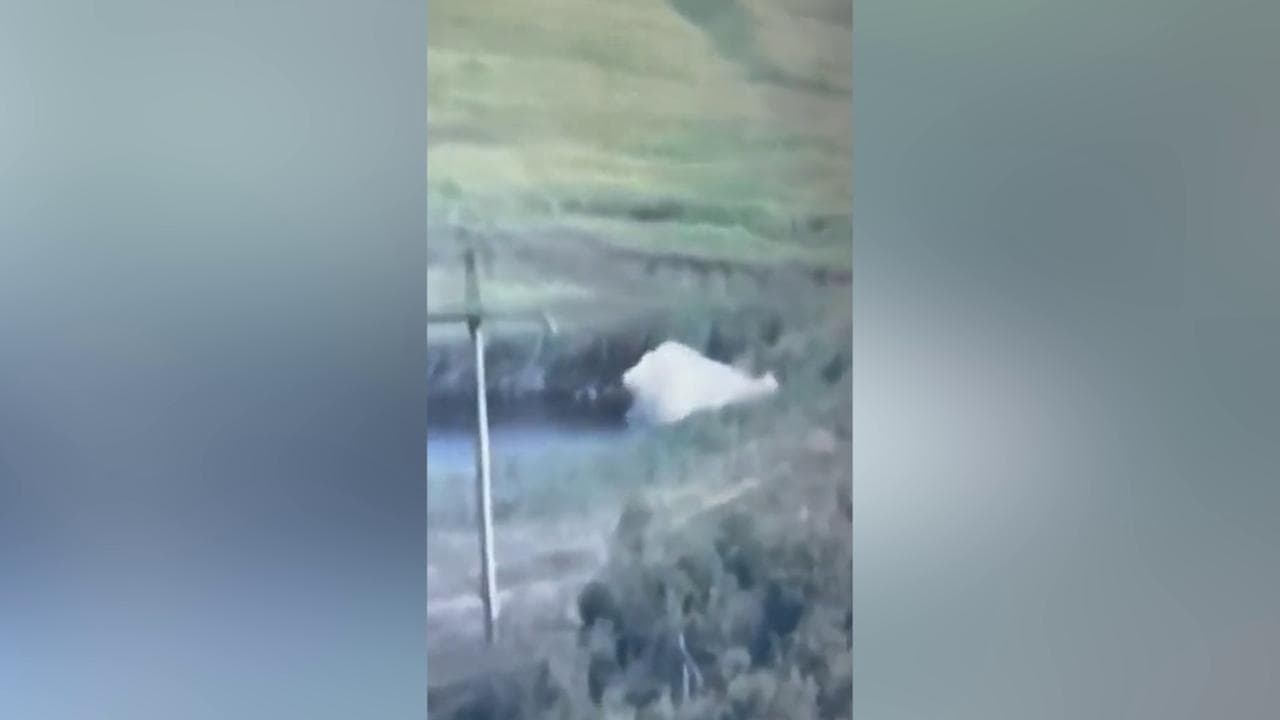 Il carrista russo maldestro manda il tank nel lago