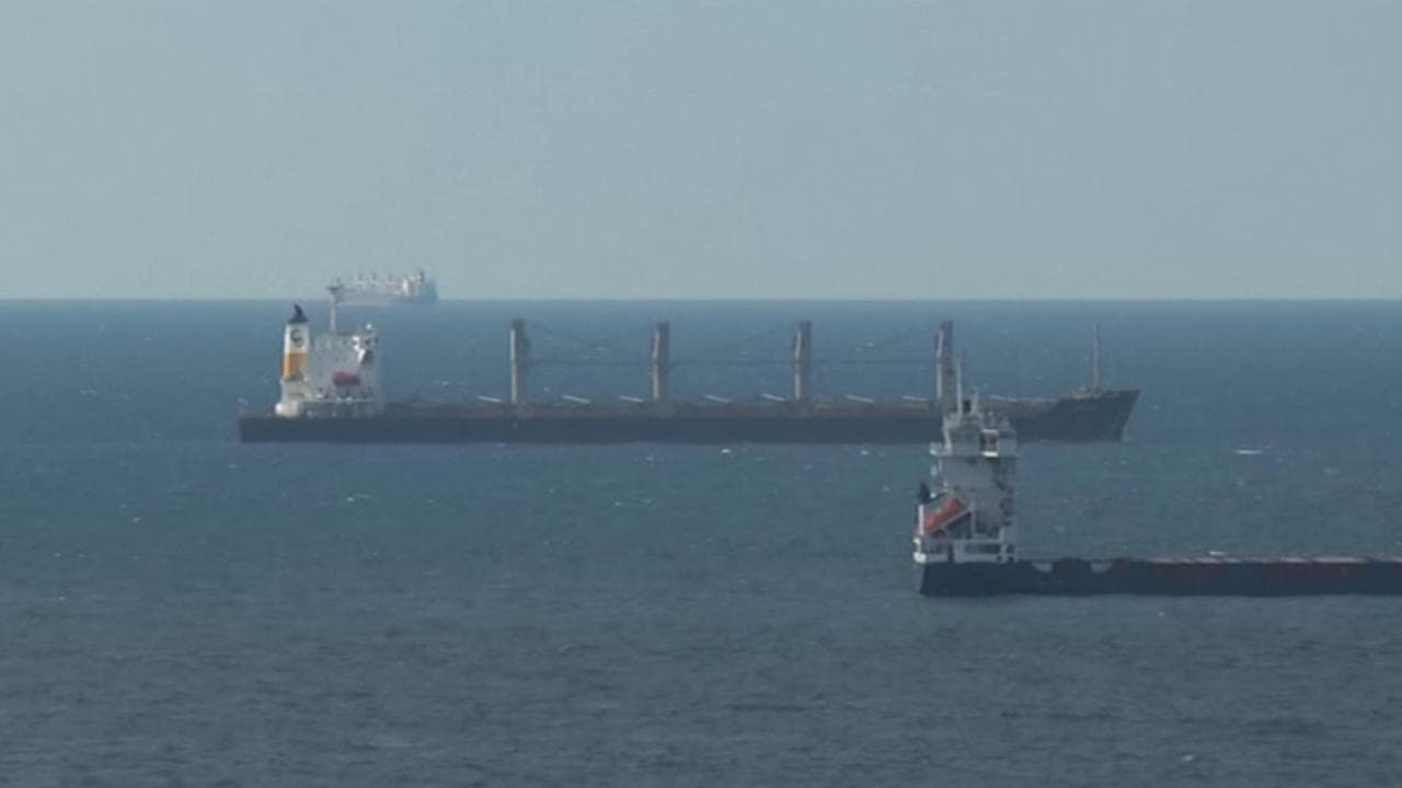 Ucraina, la nave che trasporta il grano da Odessa ancorata al largo della Turchia